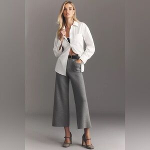 NWT Maeve Anthropologie Colette Sweater Knit Crop Wide-Leg Pants Relaxed XXS